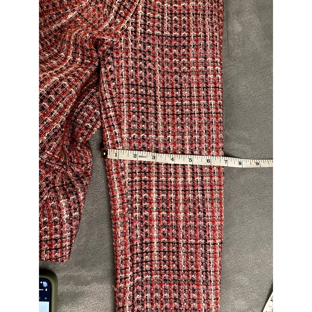 WHITE HOUSE BLACK Tweed Blazer Jacket Women’s 14 Red Pink Woven Preppy EUC - Picture 15 of 16